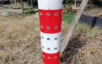 中山太陽能警示柱安裝案例