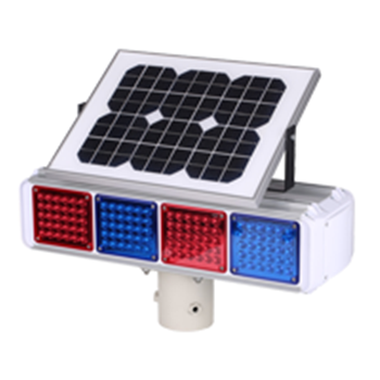 太陽(yáng)能4組4面紅藍(lán)爆閃燈