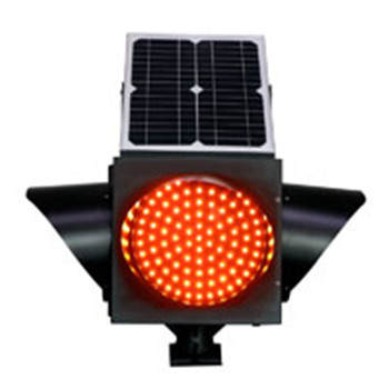 直徑300MM太陽能4面黃閃燈