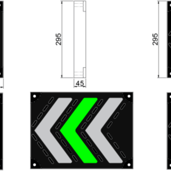 鑄鐵斑馬線LED箭頭方磚 CS-SR-822